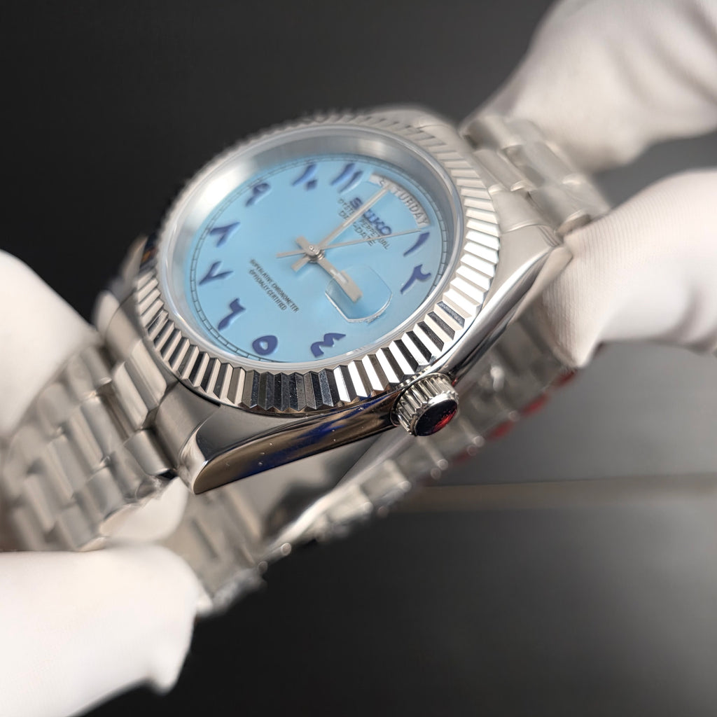 Seiko Day Date Blue