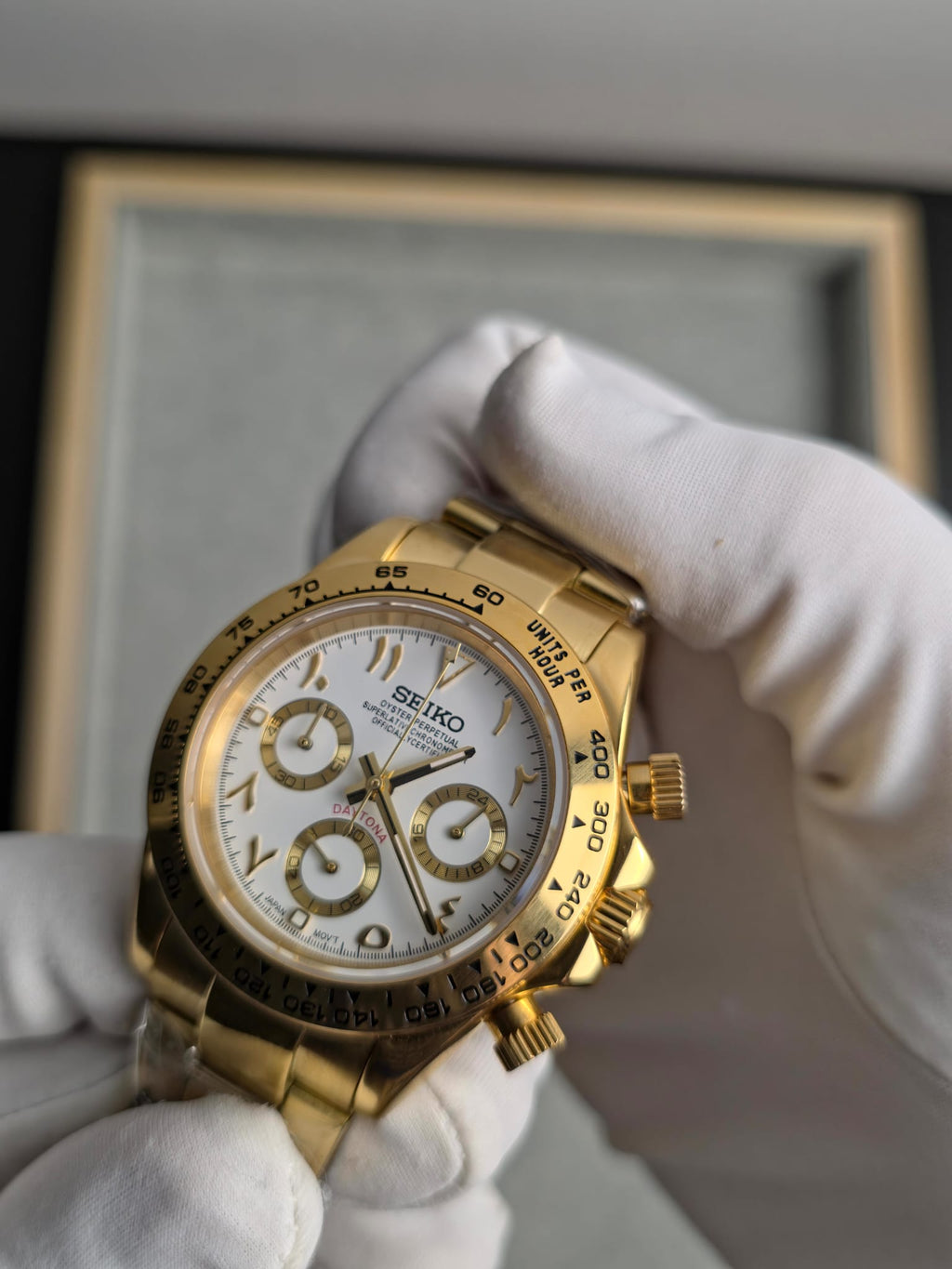 Seiko Daytona Gold Arab Numbers