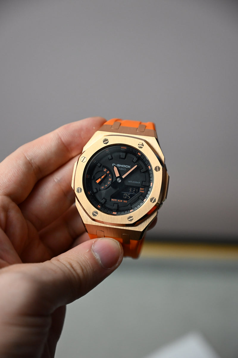 G-Shock Custom Rose Gold Orange