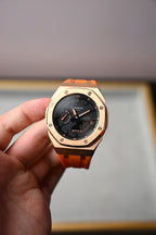 G-Shock Custom Rose Gold Orange – ceas asamblat de Alexie Collection, poza 2