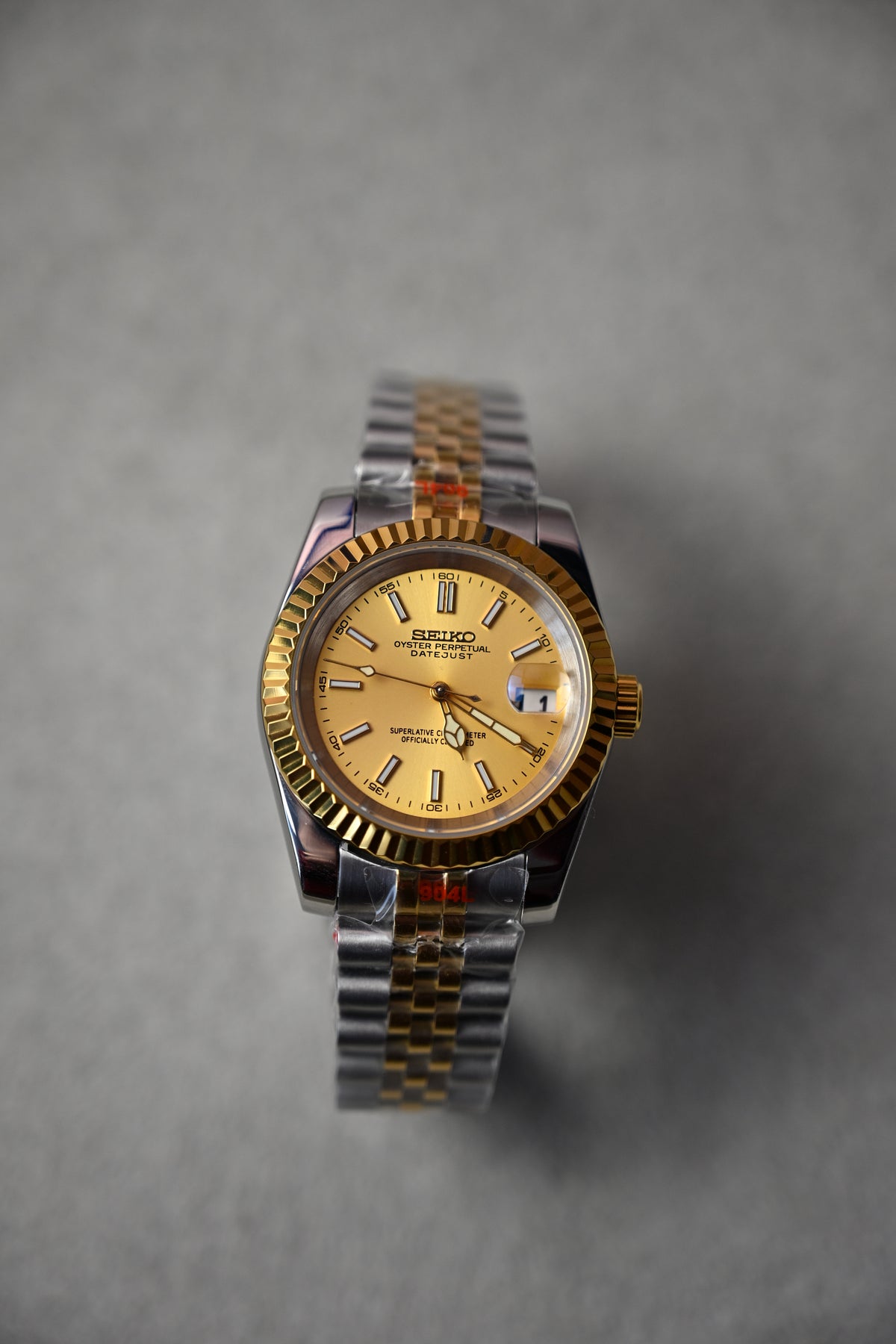 Datejust Two Tone Champagne – ceas asamblat de Alexie Collection, poza 2