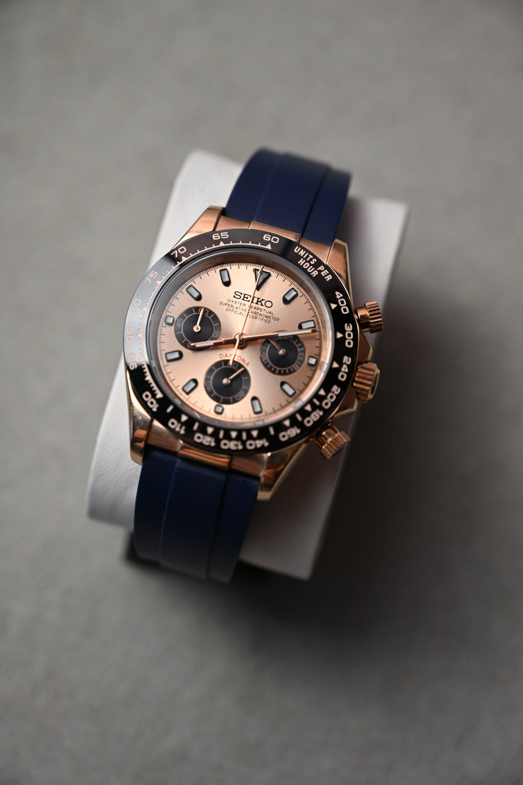 Daytona Rose Gold Pink – ceas asamblat de Alexie Collection, poza 2