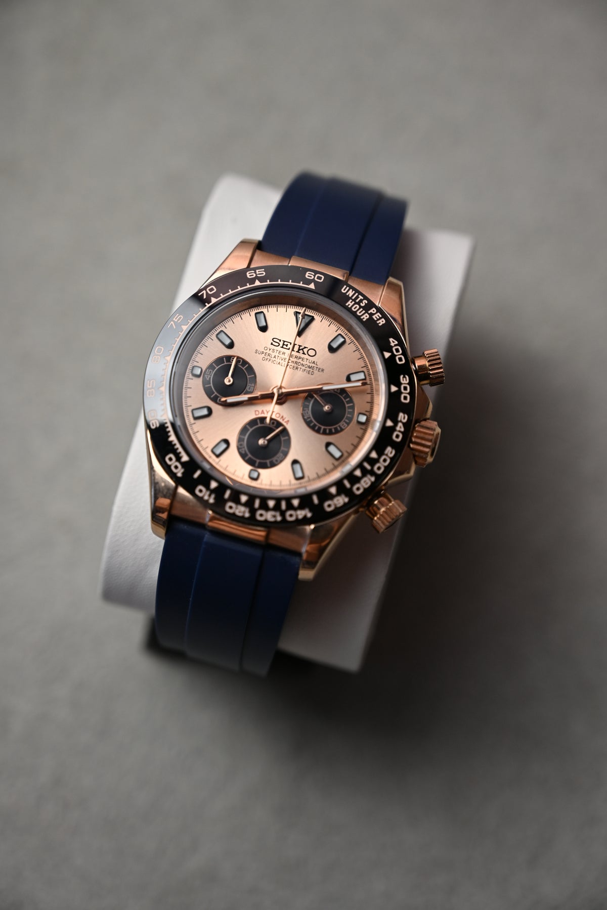 Daytona Rose Gold Pink – ceas asamblat de Alexie Collection, poza 2