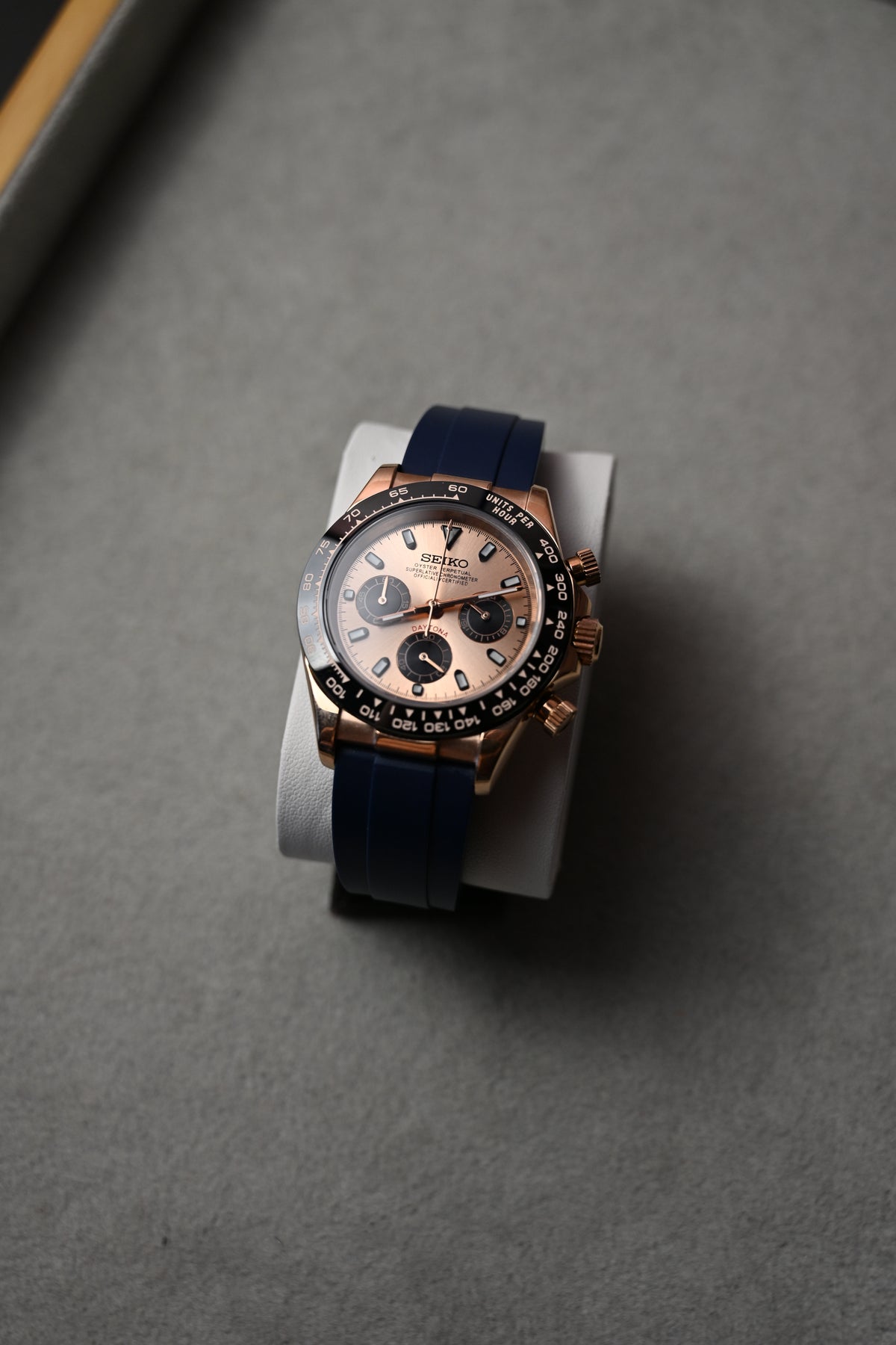 Daytona Rose Gold Pink – ceas asamblat de Alexie Collection, poza 3