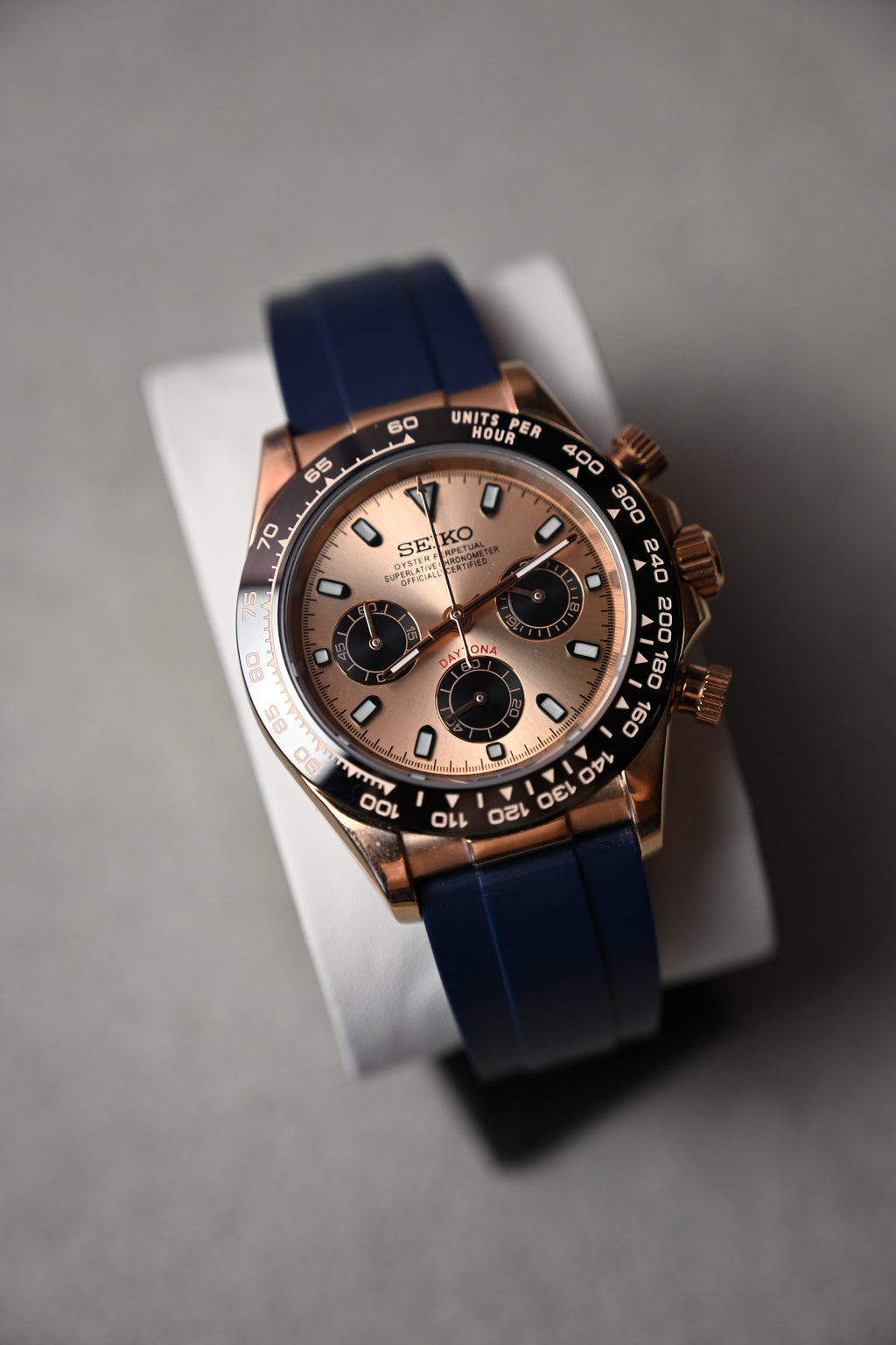 Daytona Rose Gold Pink – ceas asamblat de Alexie Collection, poza 1
