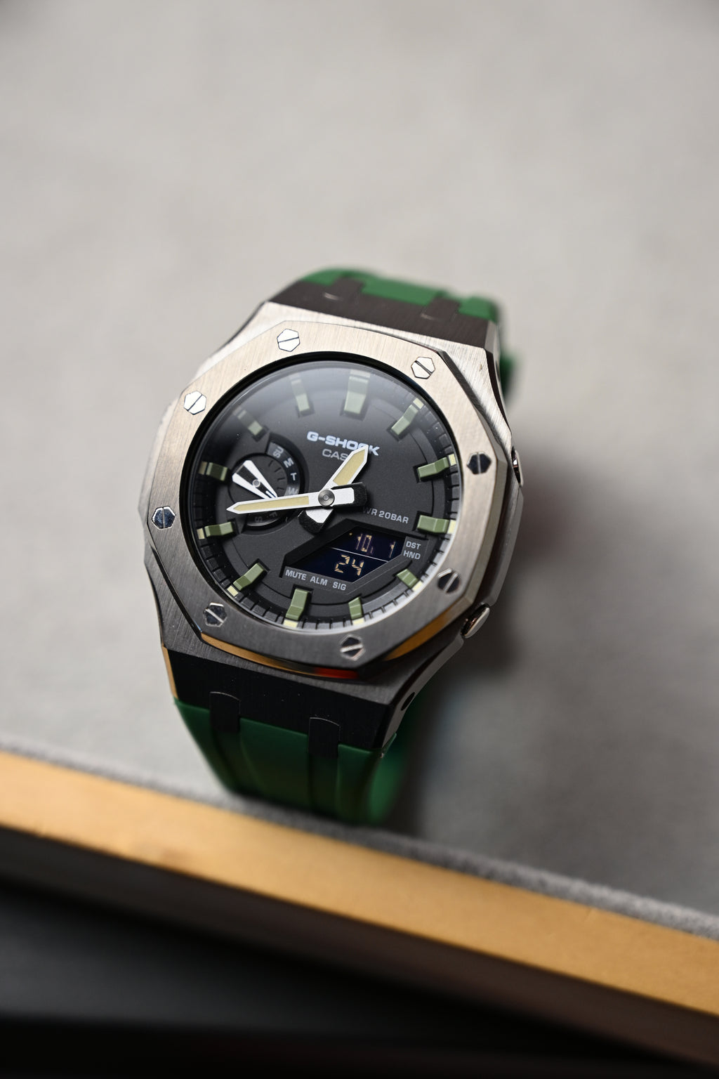 G-Shock Custom Steel Green – ceas asamblat de Alexie Collection, poza 3