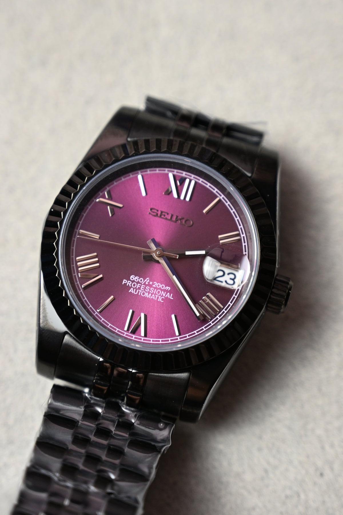 Datejust Black Purple – ceas asamblat de Alexie Collection, poza 1