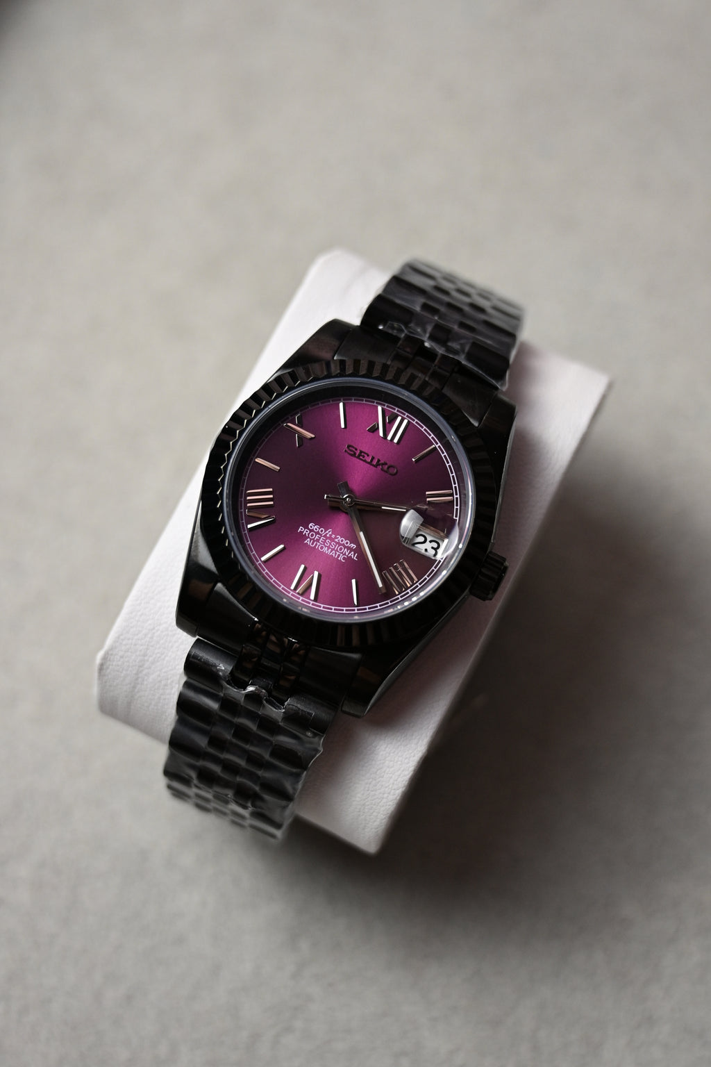 Datejust Black Purple – ceas asamblat de Alexie Collection, poza 4