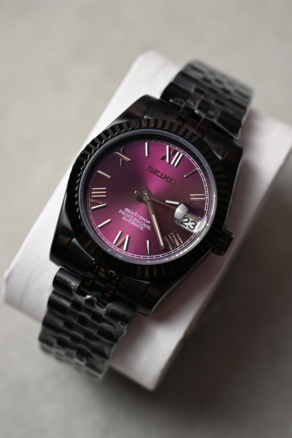 Datejust Black Purple – ceas asamblat de Alexie Collection, poza 2