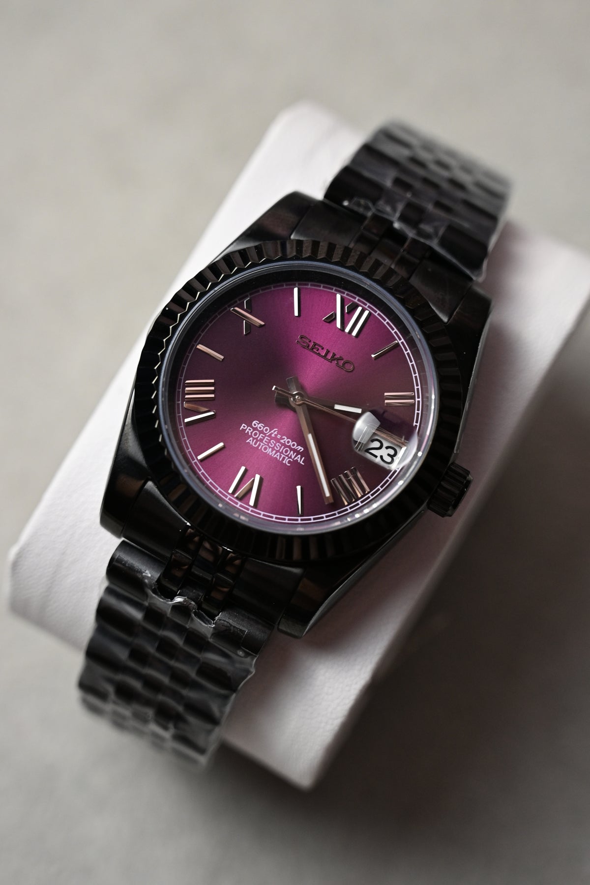 Datejust Black Purple – ceas asamblat de Alexie Collection, poza 2