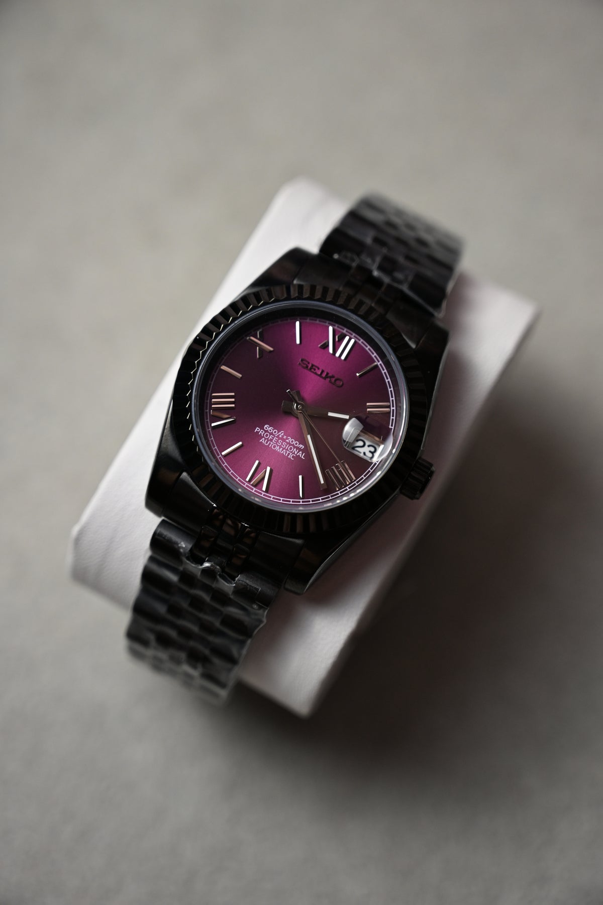 Datejust Black Purple – ceas asamblat de Alexie Collection, poza 5