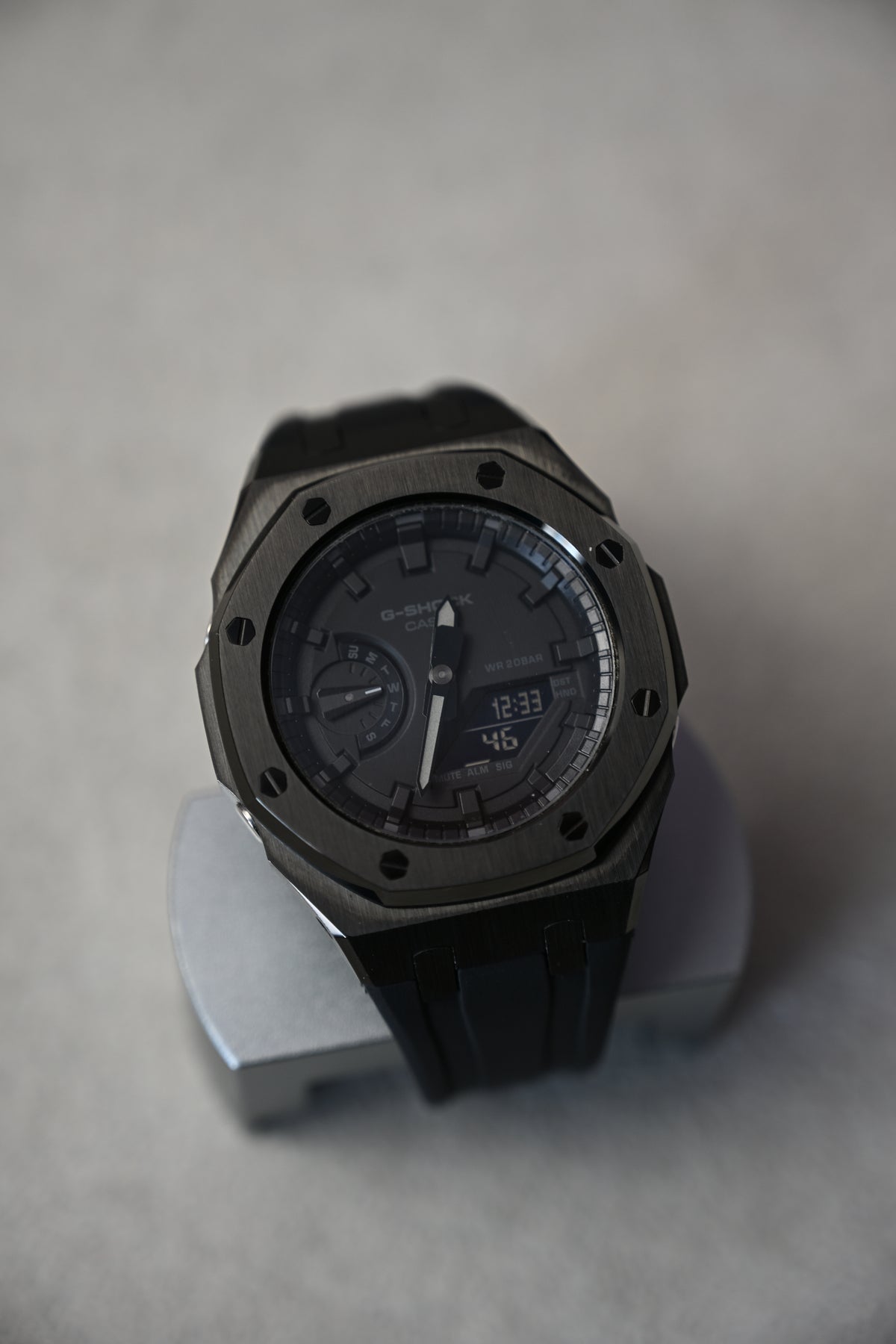 G-Shock Custom All Black – ceas asamblat de Alexie Collection, poza 2
