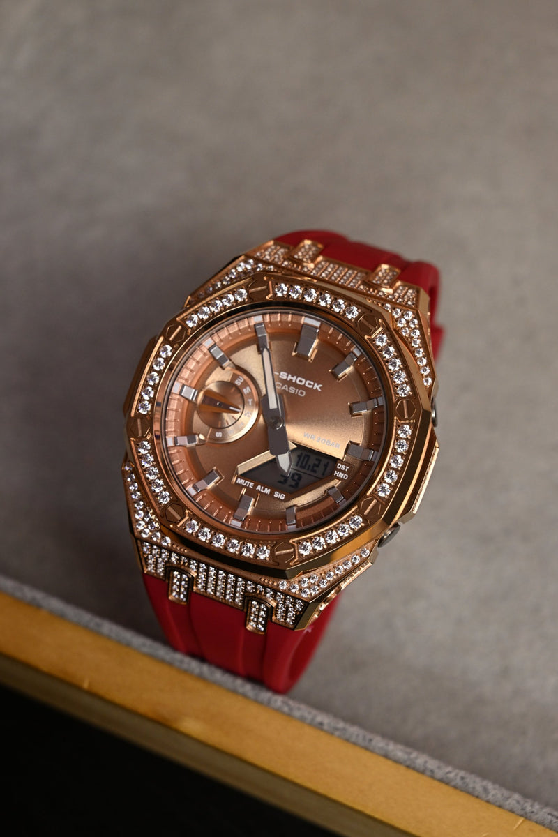 G-Shock Custom Rose Gold Iced