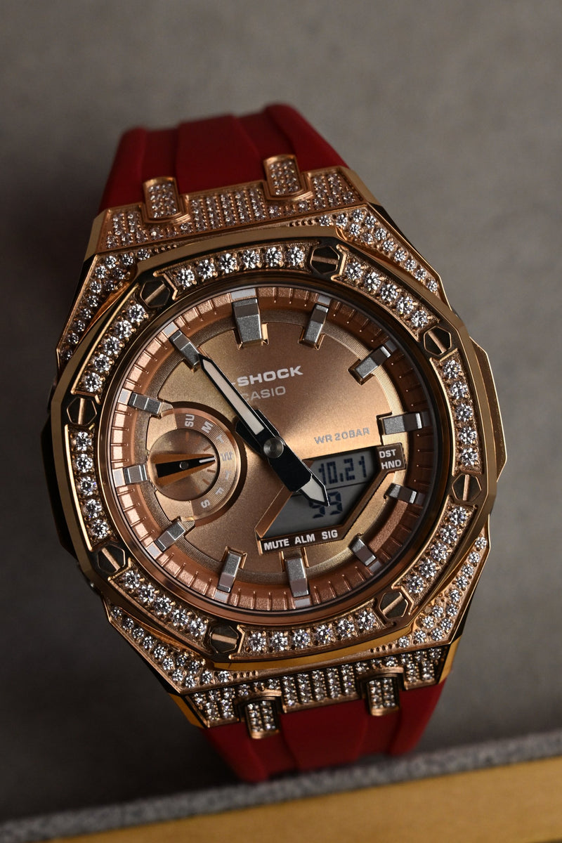 G-Shock Custom Rose Gold Iced