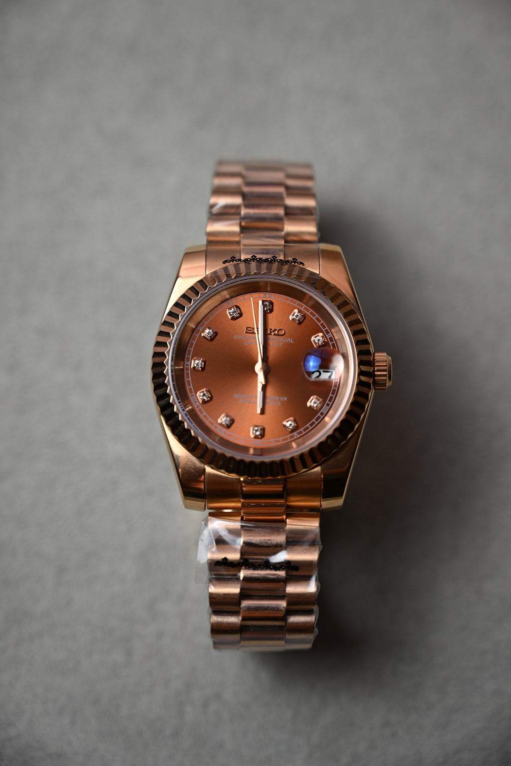 Datejust Full Rose Gold Diamonds – ceas asamblat de Alexie Collection