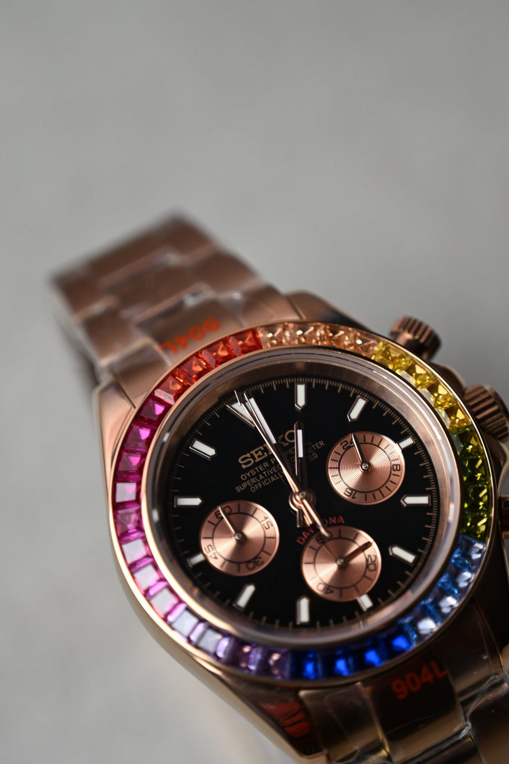 Daytona Rainbow Rose Gold – ceas asamblat de Alexie Collection