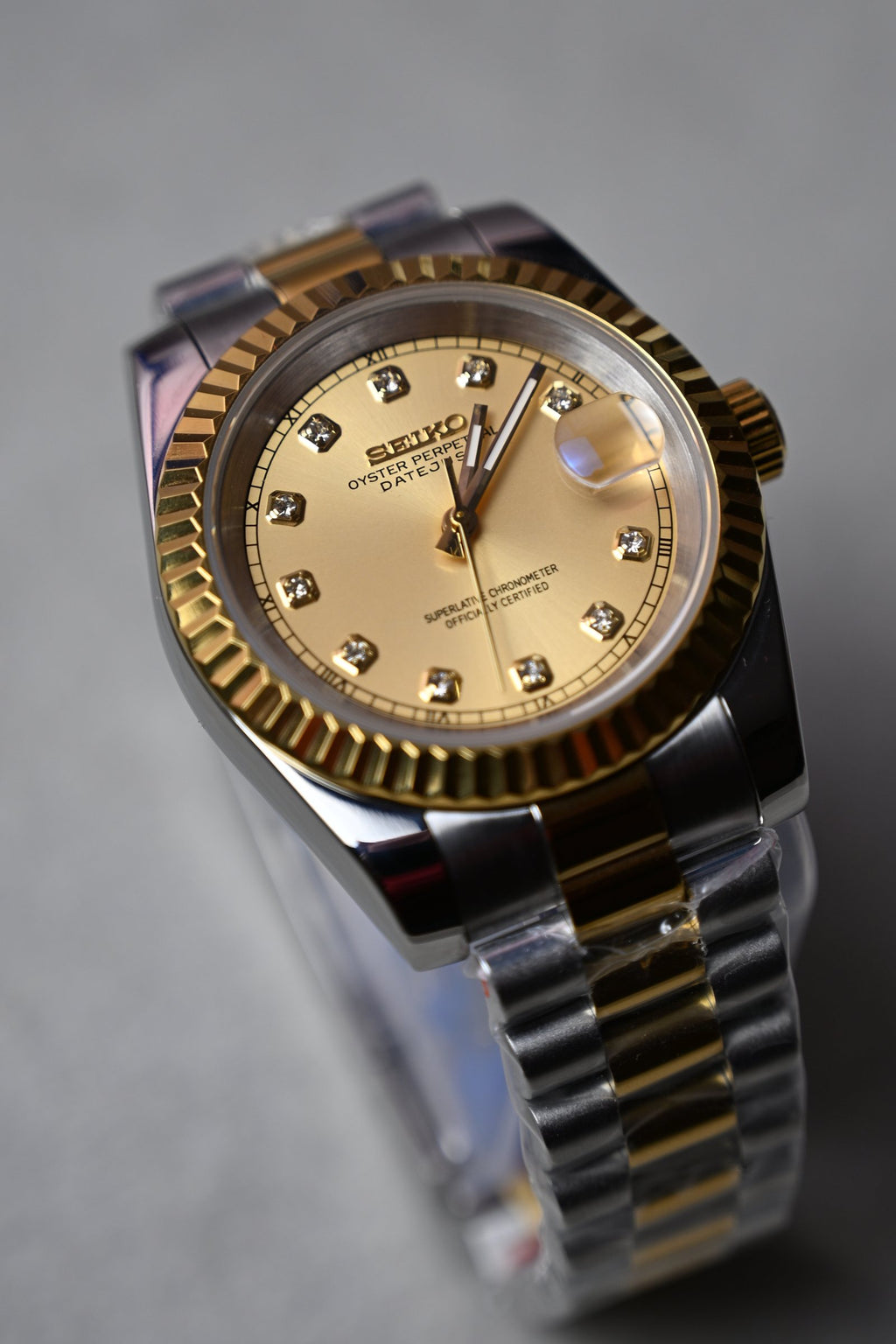 Datejust Two Tone Gold Diamonds – ceas asamblat de Alexie Collection