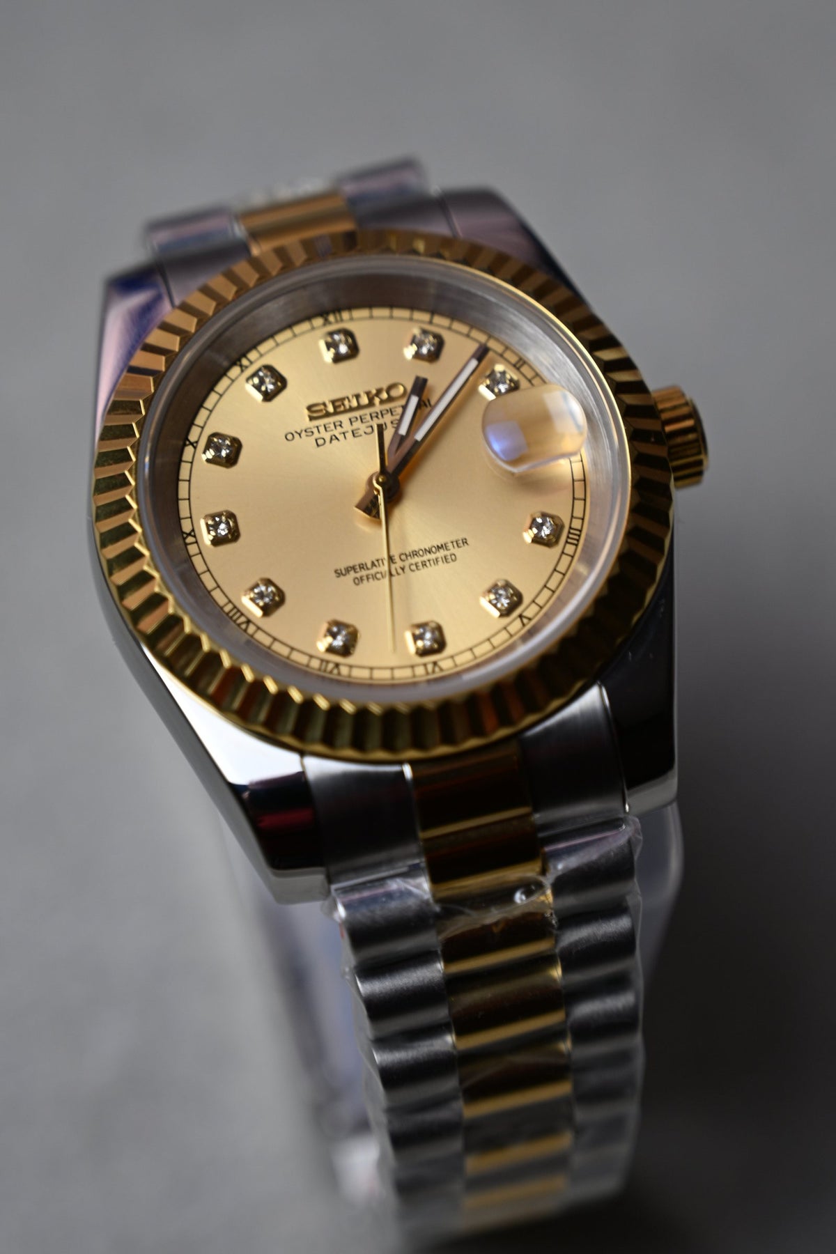 Datejust Two Tone Gold Diamonds – ceas asamblat de Alexie Collection