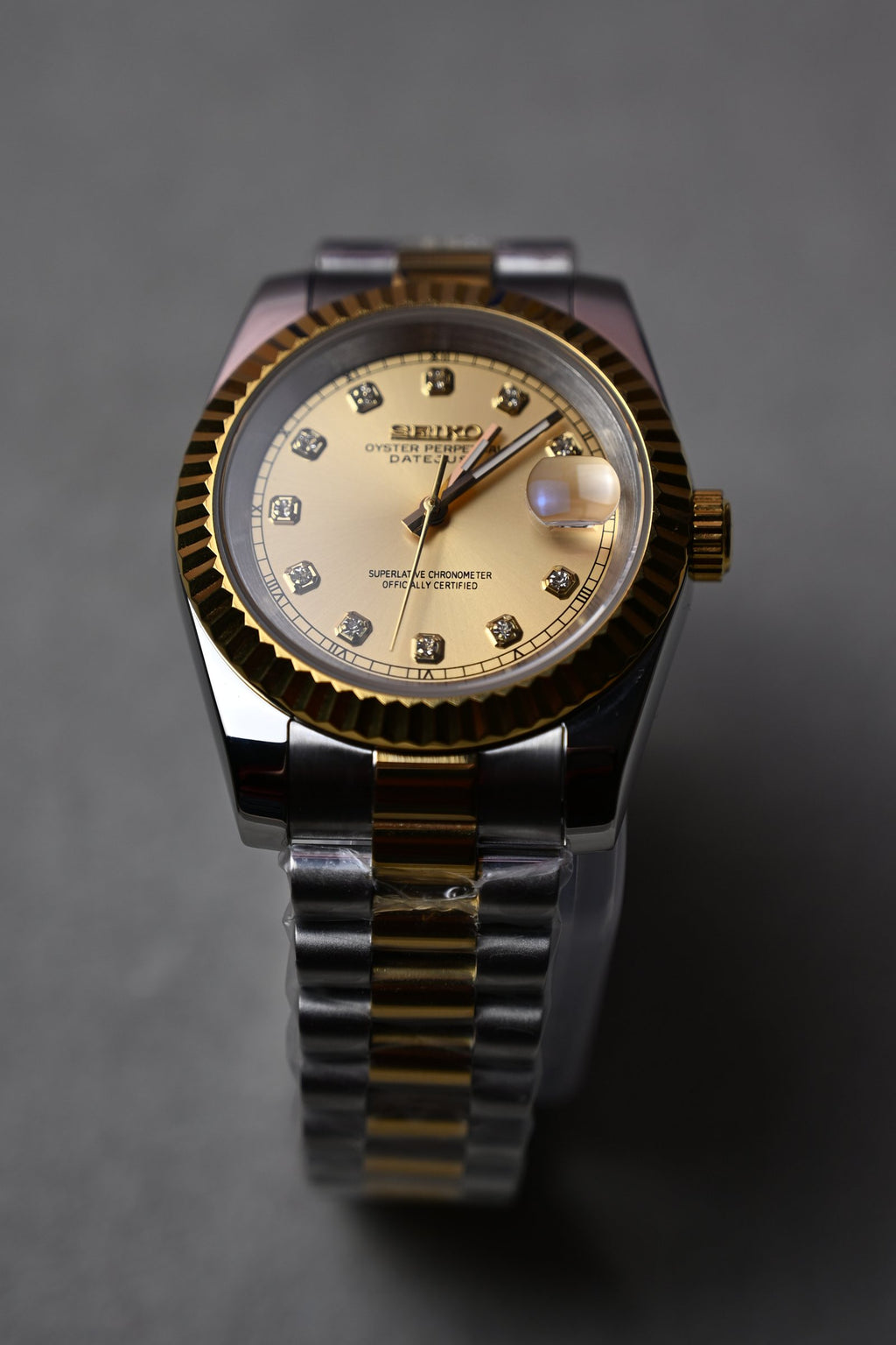 Datejust Two Tone Gold Diamonds – ceas asamblat de Alexie Collection