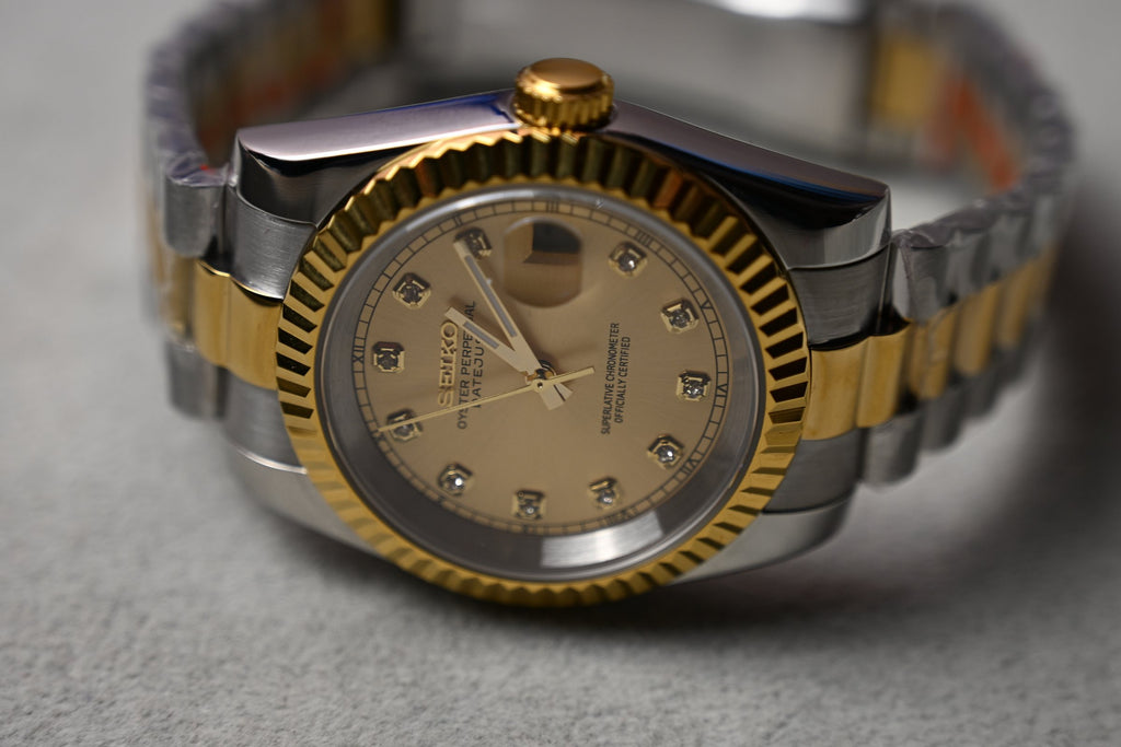 Datejust Two Tone Gold Diamonds – ceas asamblat de Alexie Collection