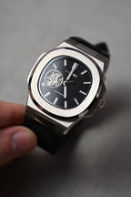 Nautilus Open Heart Black – ceas asamblat de Alexie Collection