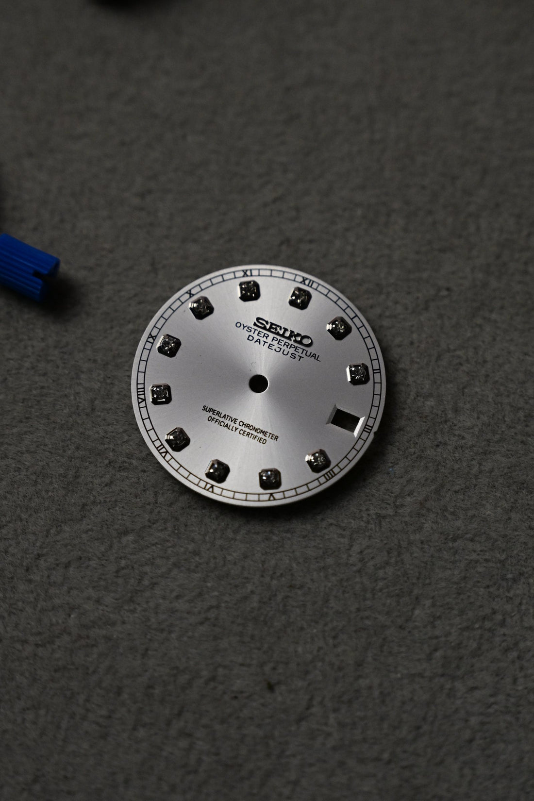 Datejust Silver Diamonds – piese înainte de asamblare