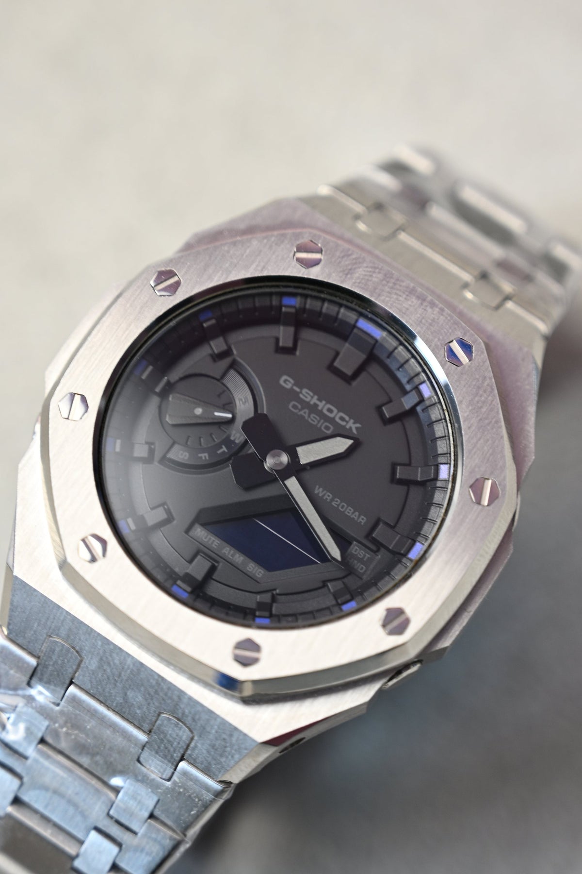 G-Shock Custom Steel Blue – ceas asamblat de Alexie Collection