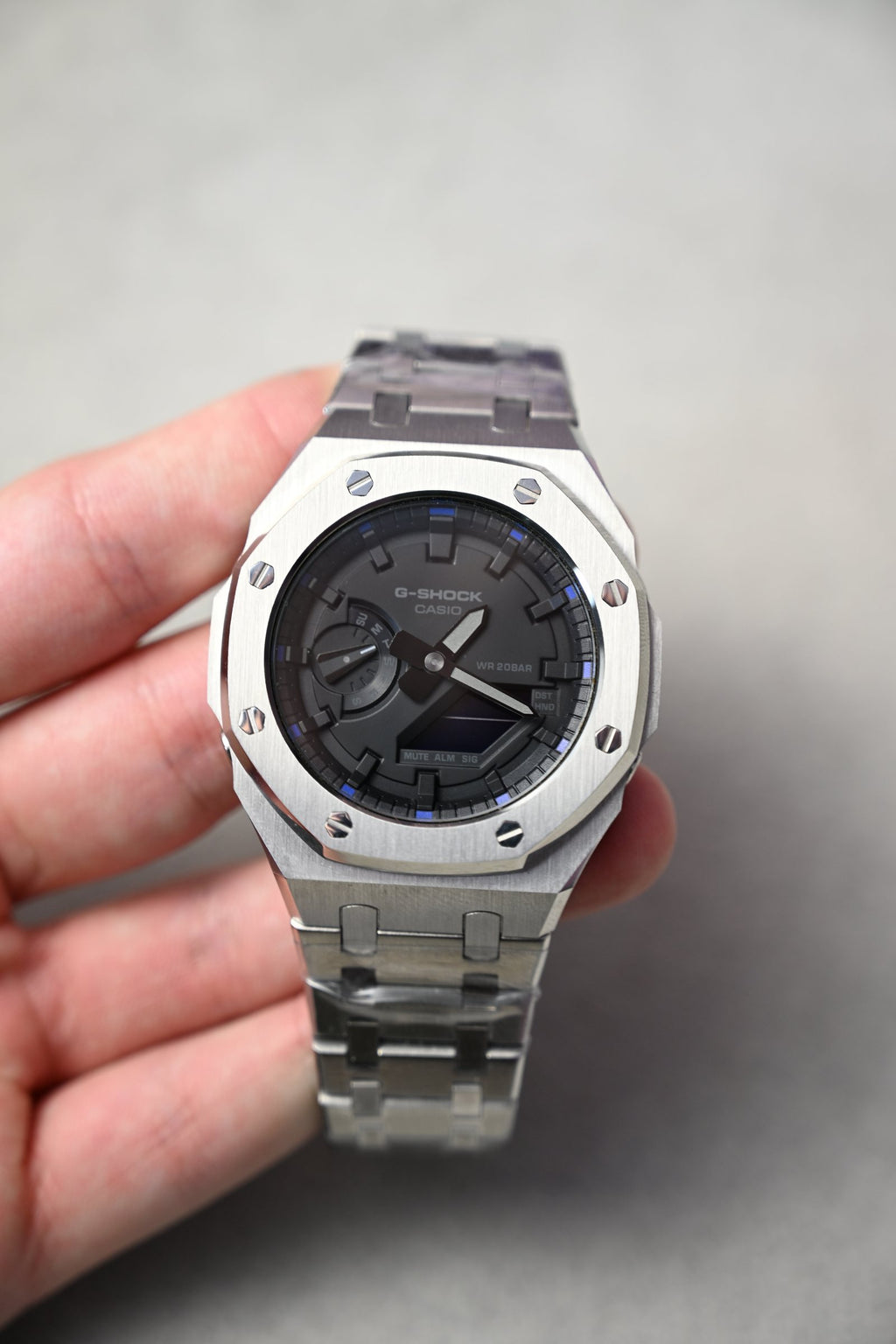 G-Shock Custom Steel Blue – ceas asamblat de Alexie Collection