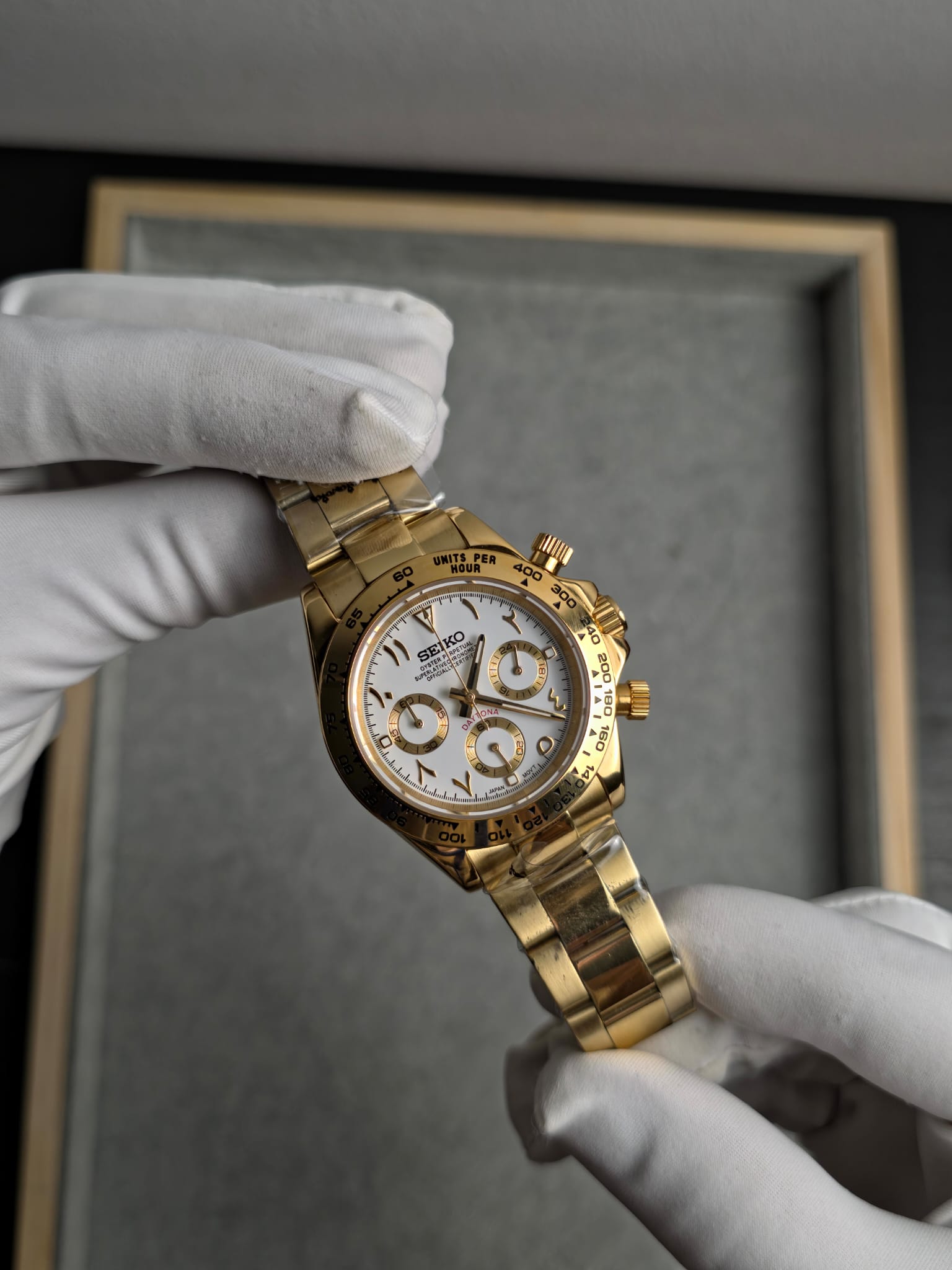 Seiko Daytona Gold Arab Numbers
