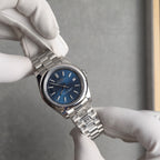 Seiko Datejust Blue Smooth Bezel