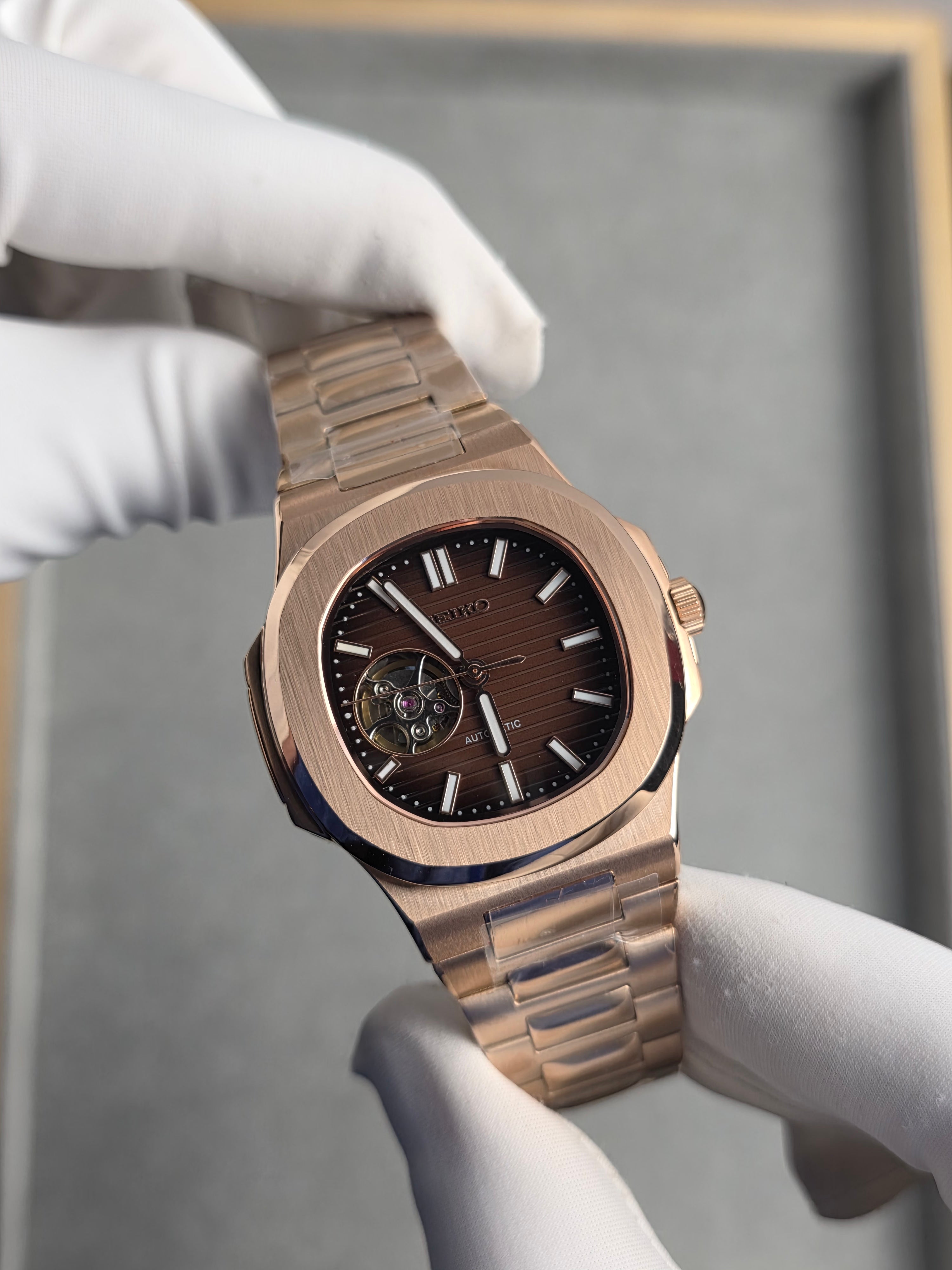 Seiko Nautilius Open Hart Rose Gold