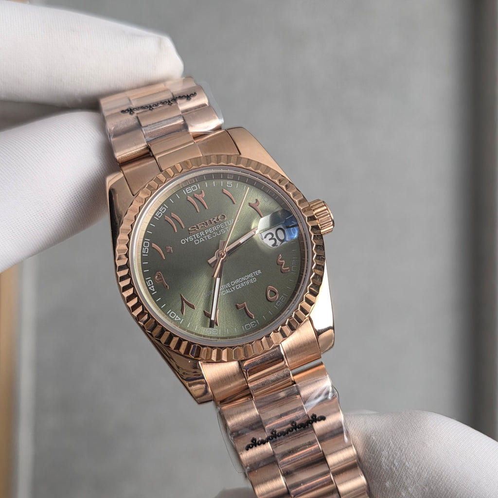 Seiko Rose Gold Green