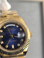 Seiko Day-Date Blue