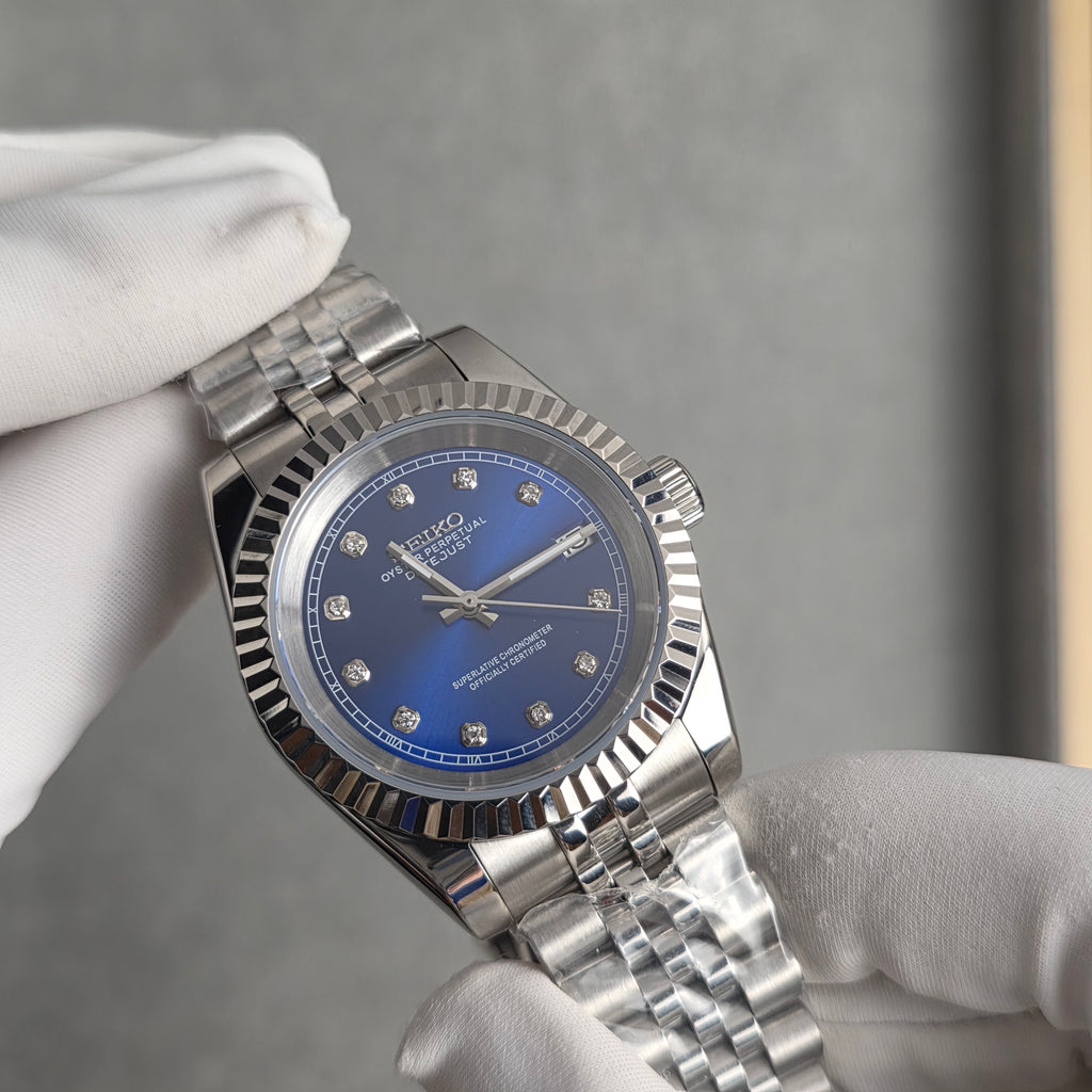 Seiko Datejust Blue Diamonds