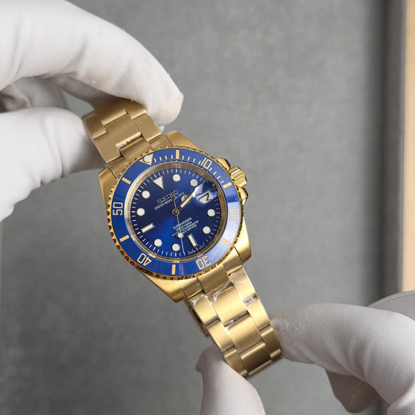 Seiko Submariner Gold Blue