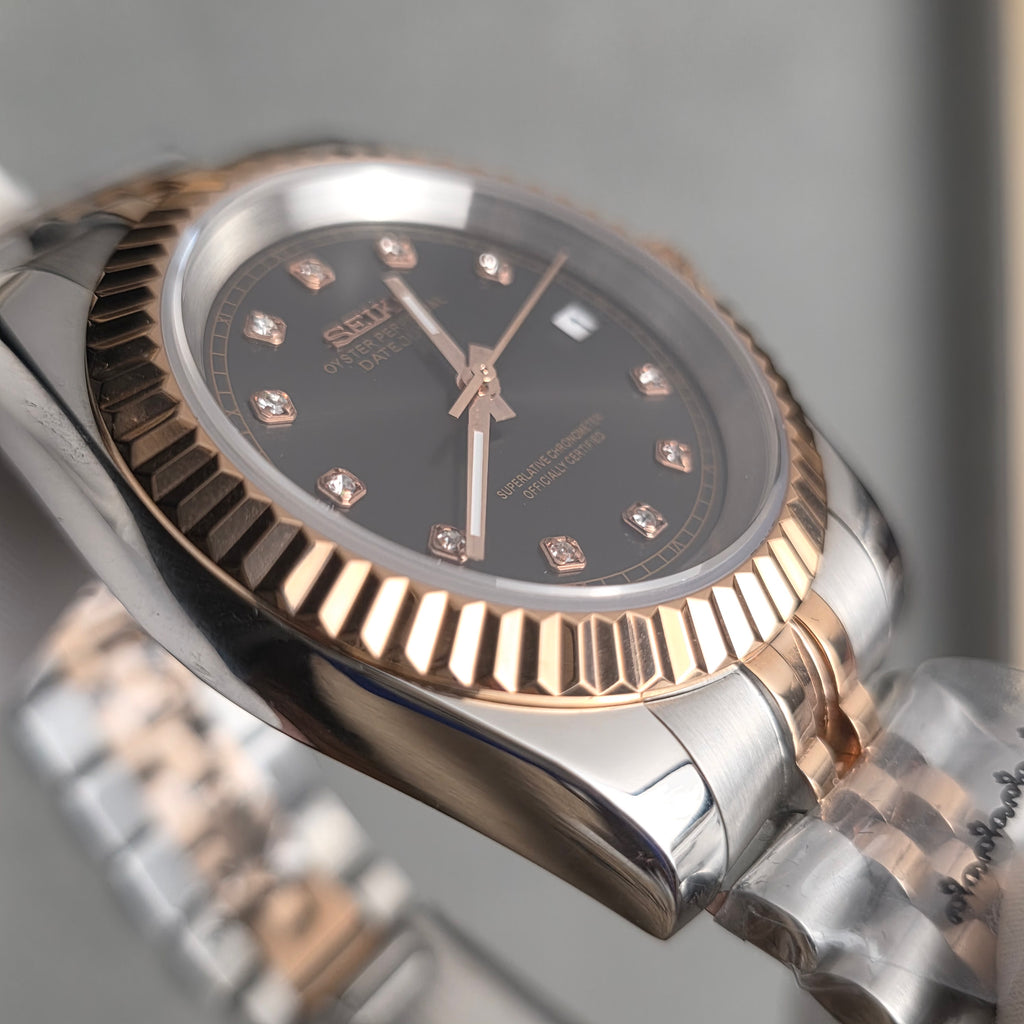 Seiko Justdate Chocolate Diamonds