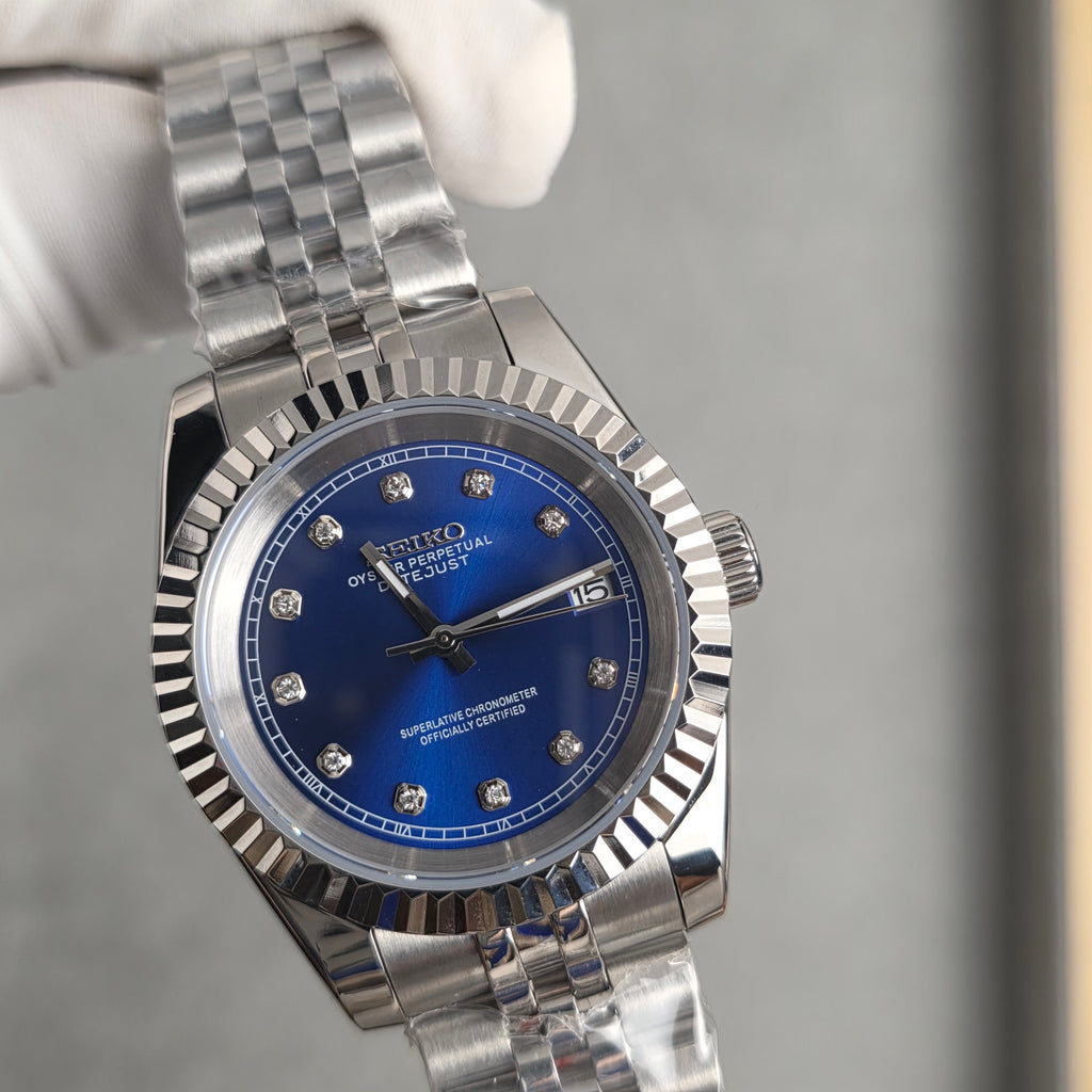 Seiko Datejust Blue Diamonds
