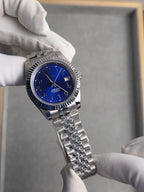 Seiko Date Just Blue Arab Numbers