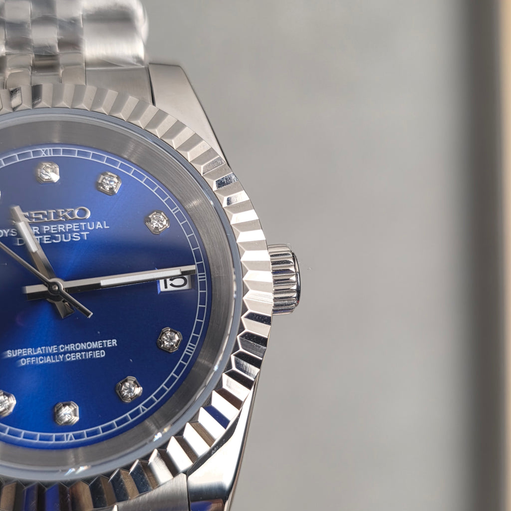 Seiko Datejust Blue Diamonds