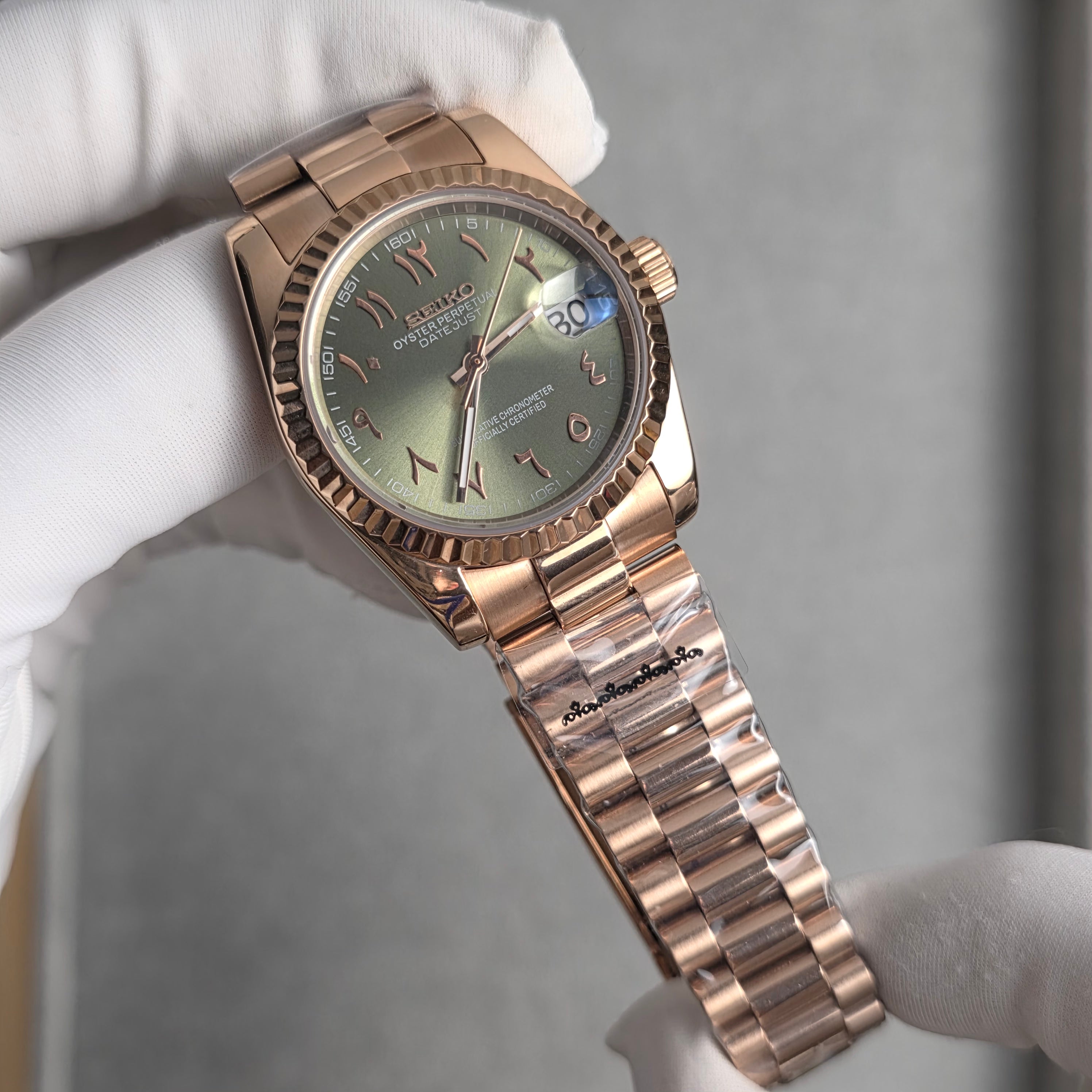 Seiko Rose Gold Green