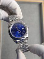 Seiko Date Just Blue Arab Numbers